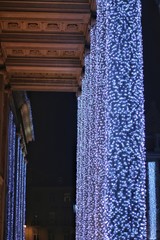 Streets, buildings and squares illuminated at Christmas in Lisbon