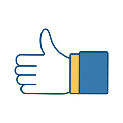Thumb up like symbol icon vector illustration graphic design
