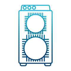 Music amplifier speaker icon vector illustration graphic design
