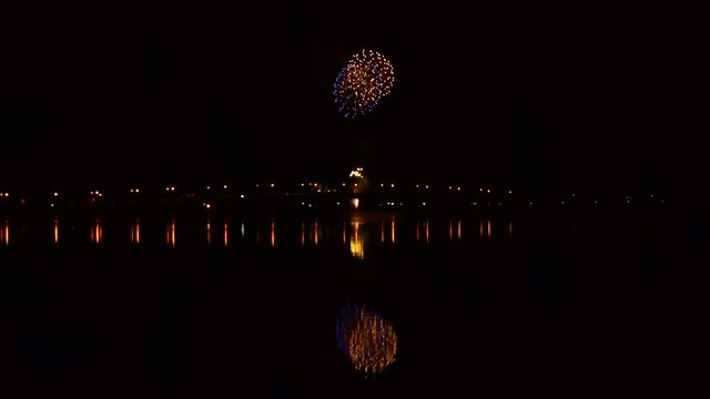 Fireworks at Lake"Kawaguchi"Japan01/14/2018