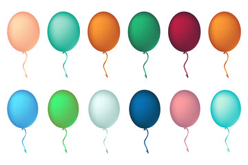 Colored balloon for holiday celebration. Balloon concept for decoration. Celebration vector illustration design.