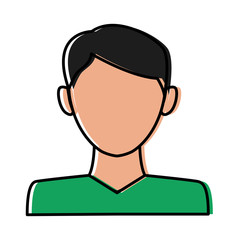 Man avatar profile icon vector illustration graphic design