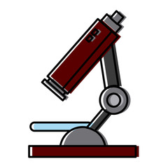 Microscope scientific tool icon vector illustration graphic design