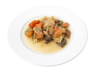  Delicious roasted vegetables with meat.