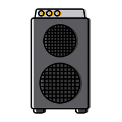 Music amplifier speaker icon vector illustration graphic design