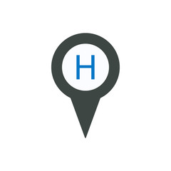 Home hotel location marker pin place pointer icon