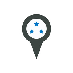 Favorite like location pin place rank stars icon