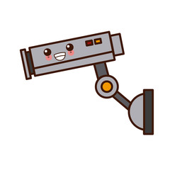 Surveillance camera symbol cute kawaii cartoon vector illustration design