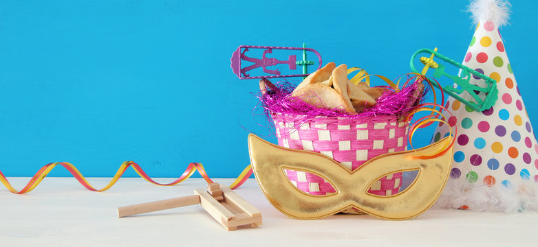 Purim celebration concept (jewish carnival holiday).