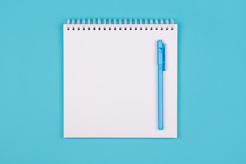 Empty white notepad