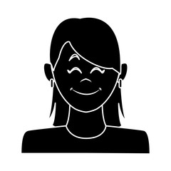 Woman avatar profile icon vector illustration graphic design