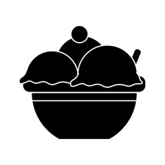 Ice cream bowl icon vector illustration graphic design