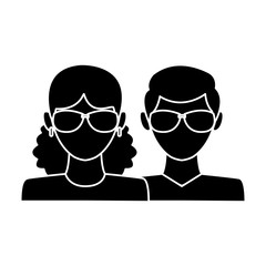 Avatar couple symbol icon vector illustration graphic design