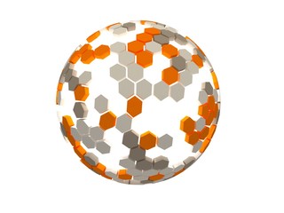 abstract hexagonal ball