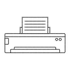 Computer printer device icon vector illustration graphic design