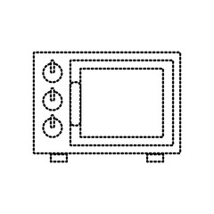 Microwave kitchen appliance icon vector illustration graphic design