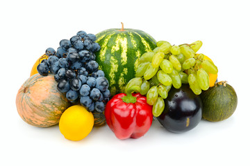 fruit and Vegetable isolated on white background.