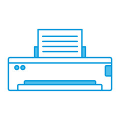 Computer printer device icon vector illustration graphic design