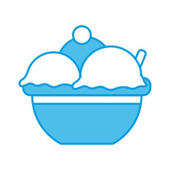 Ice cream bowl icon vector illustration graphic design