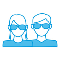 Avatar couple symbol icon vector illustration graphic design