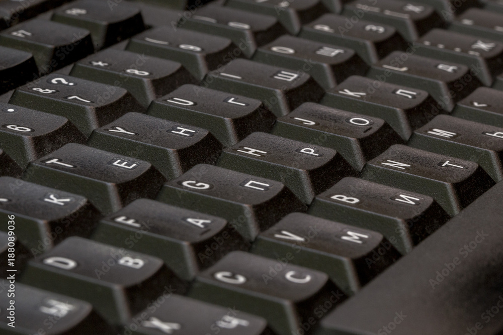 Fototapete black keyboard closeup. keyboard pattern. horizontal pattern. vertical pattern.
