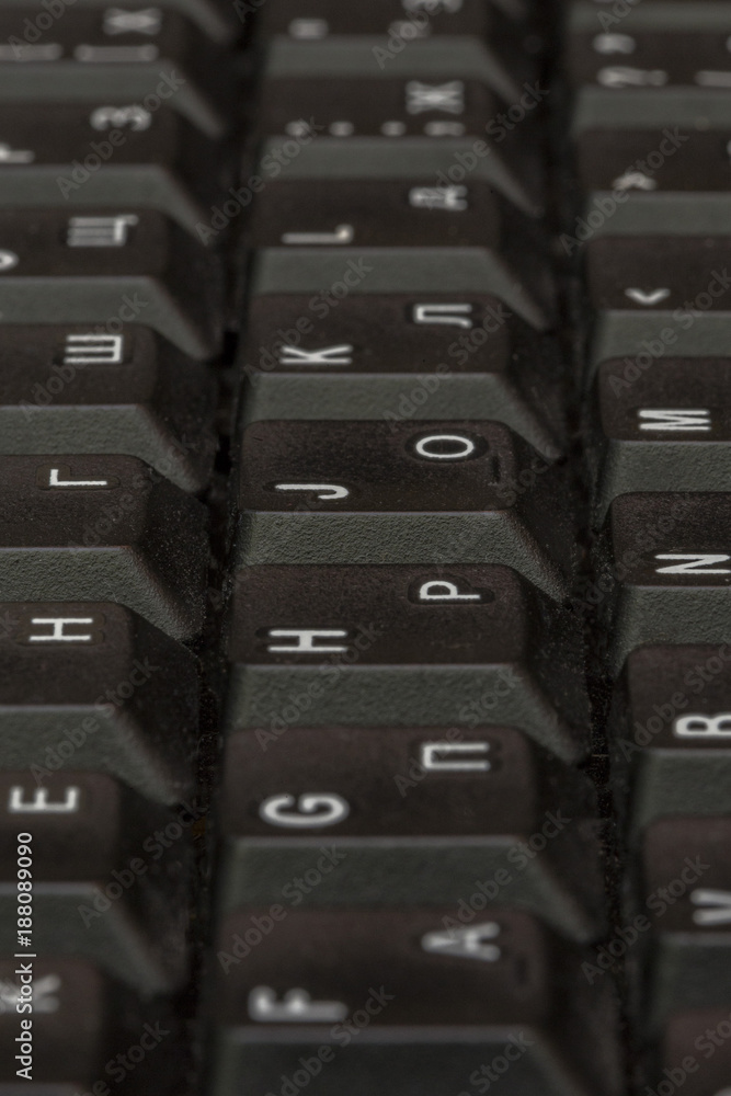 Fototapete black keyboard closeup. keyboard pattern. horizontal pattern. vertical pattern.
