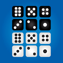 Set of casino gambling dices