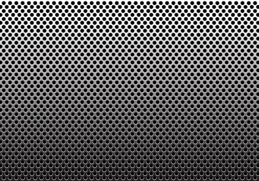 Metal circle mesh pattern gradient background texture vector illustration.