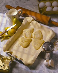 Birnentarte in der Zubereitung