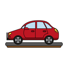 Sedan car vehicle icon vector illustration graphic design