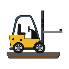 Cargo forklift vehicle icon vector illustration graphic design