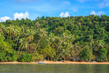 Lonely beach on El Nido, Philippines
