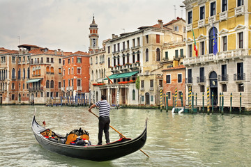 Fototapeta na wymiar Grand canal in Venice. Region Veneto. Italy