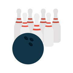 Bowling ball and pins icon vector illustration graphic design