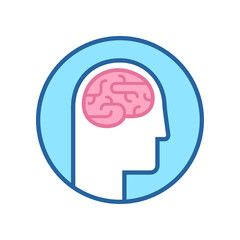 Head with brain icon