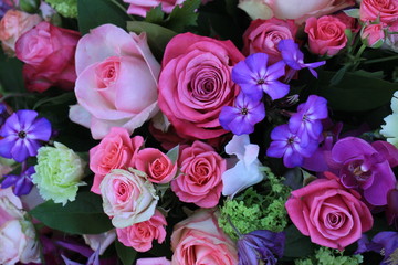 Mixed purple pink bouquet