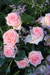 Pink bridal roses