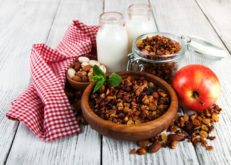 Granola cereal with nuts