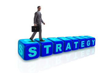 Businessman in strategy business concept