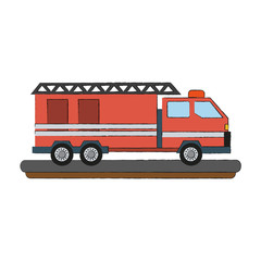 Fire truck vehicle icon vector illustration graphic design