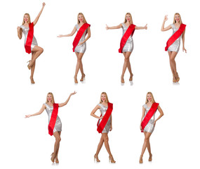 Fototapeta premium Beauty contest winner isolated on the white