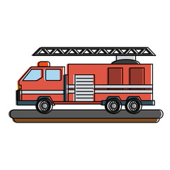Fire truck vehicle icon vector illustration graphic design