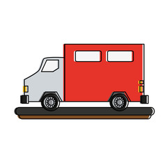 Delivery truck vehicle icon vector illustration graphic design