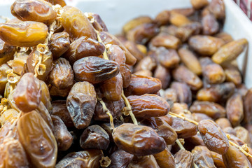 Date Palm  fruit is in a foam box on sales