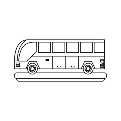 Public bus vehicle icon vector illustration graphic design