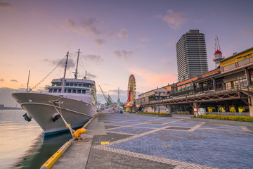 Skyline and Port of Kobe in Japan