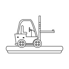 Cargo forklift vehicle icon vector illustration graphic design