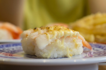 チーズ炙りエビ寿司