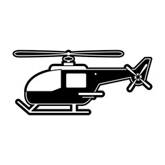 Helicopter aircraft symbol icon vector illustration graphic design