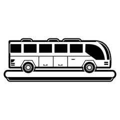 Public bus vehicle icon vector illustration graphic design